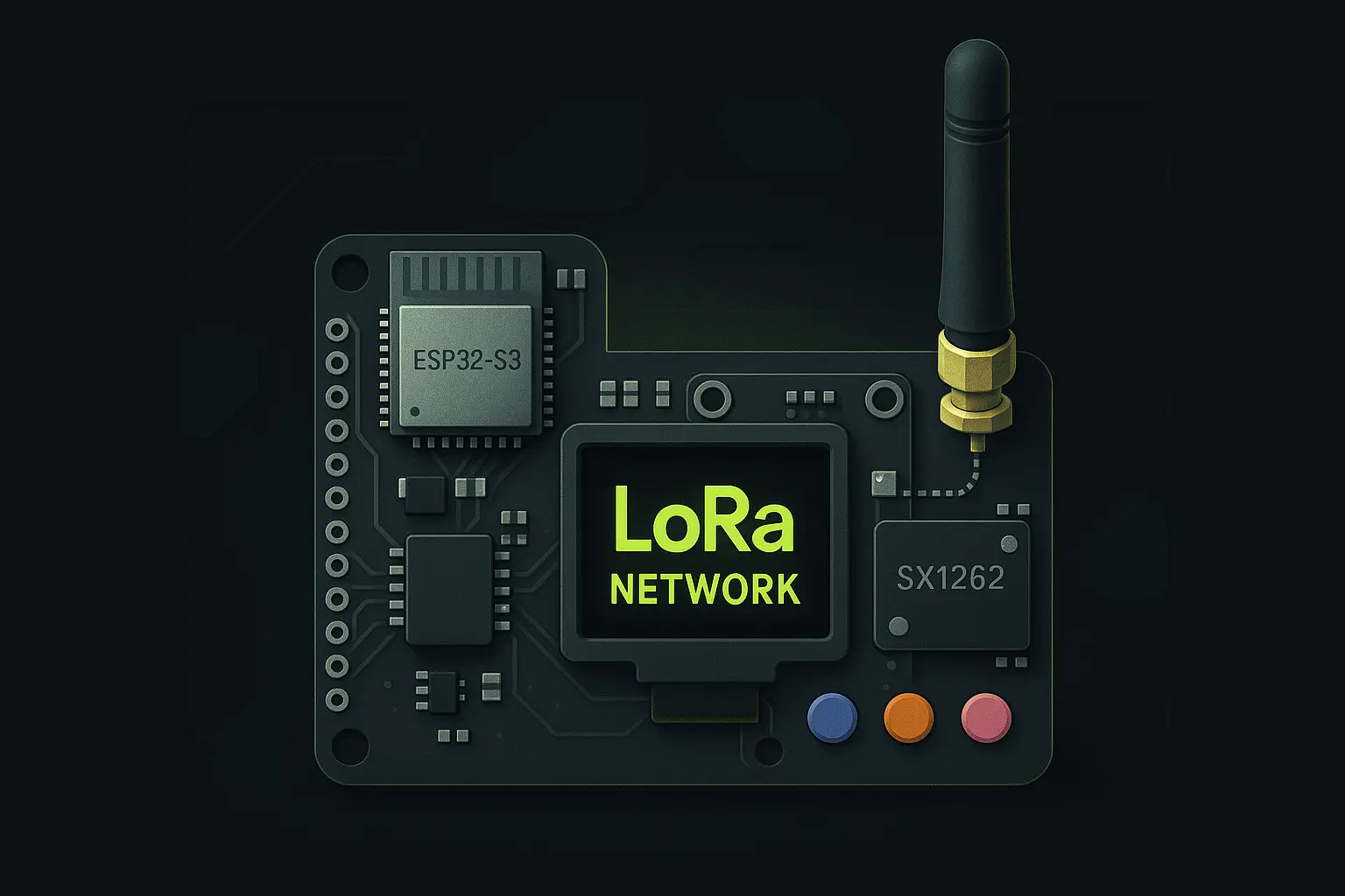 LoRa Network electronics build illustration